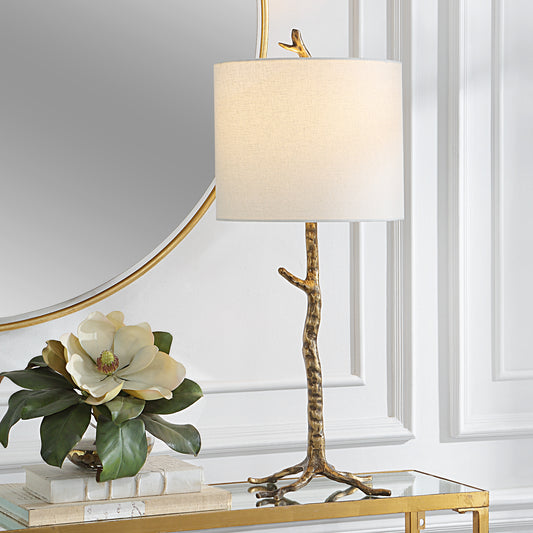 Lily Lifestyle Twig Lamp in Antique Gold