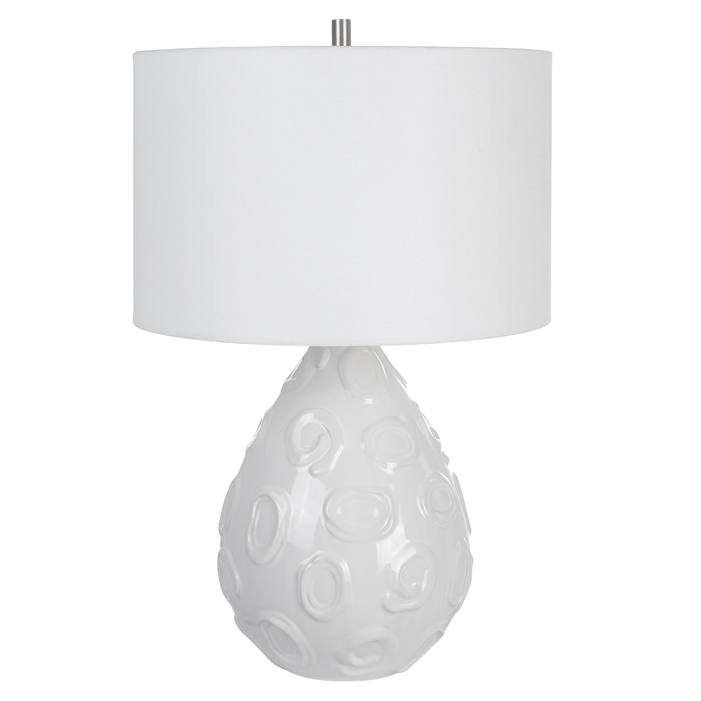 Uttermost Loop White Glaze Table Lamp 30159-1