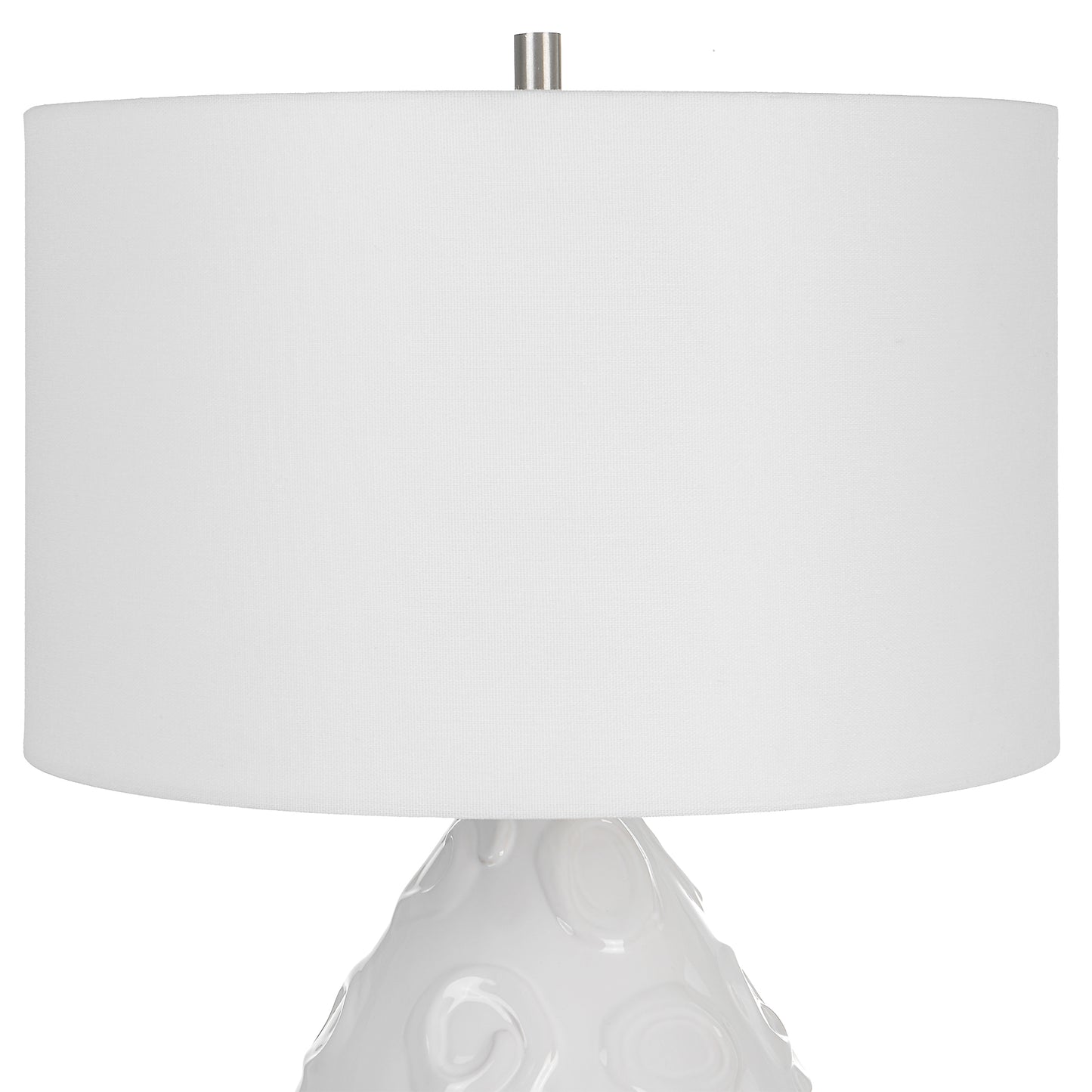 Uttermost Loop White Glaze Table Lamp 30159-1