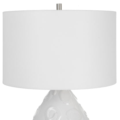 Uttermost Loop White Glaze Table Lamp 30159-1