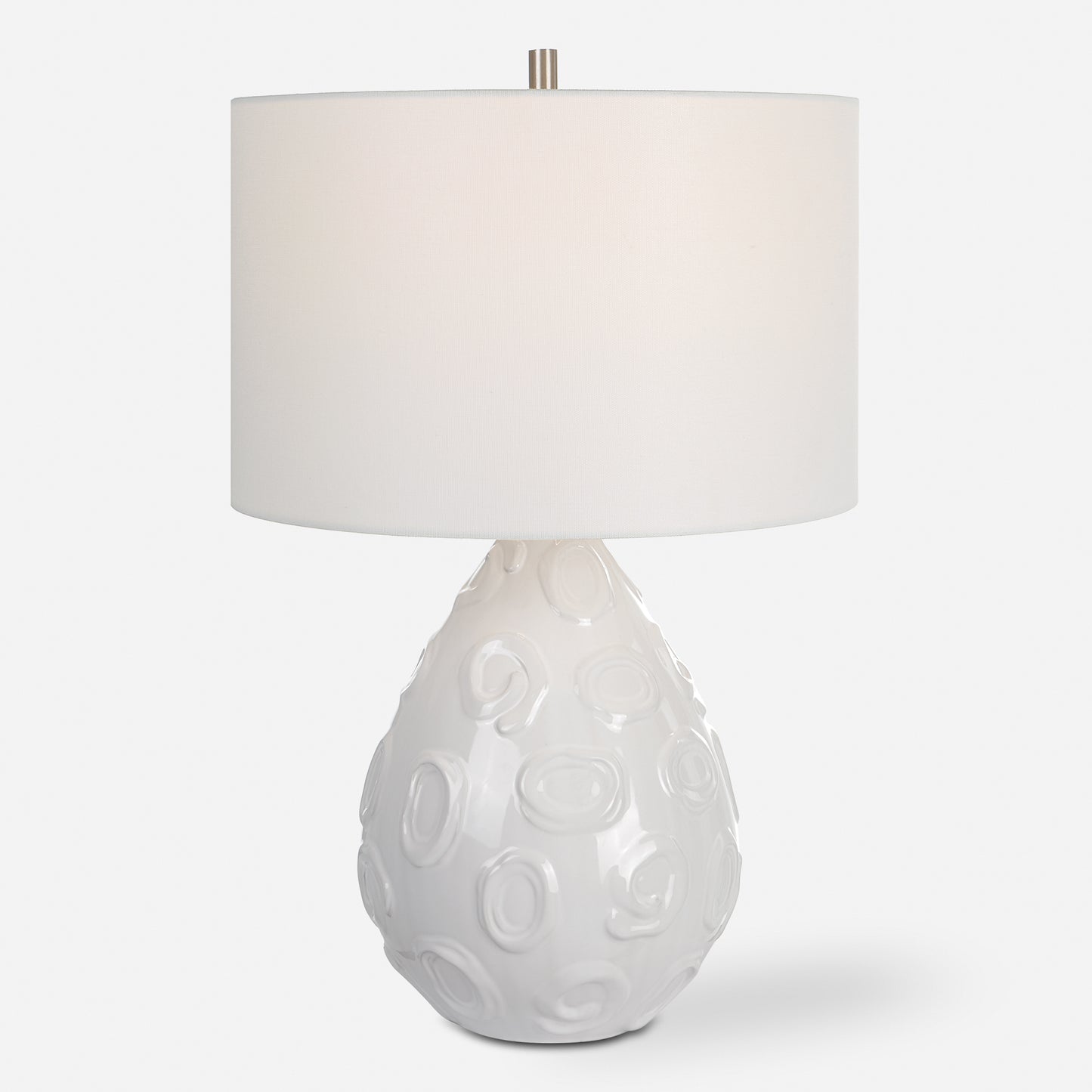 Uttermost Loop White Glaze Table Lamp 30159-1