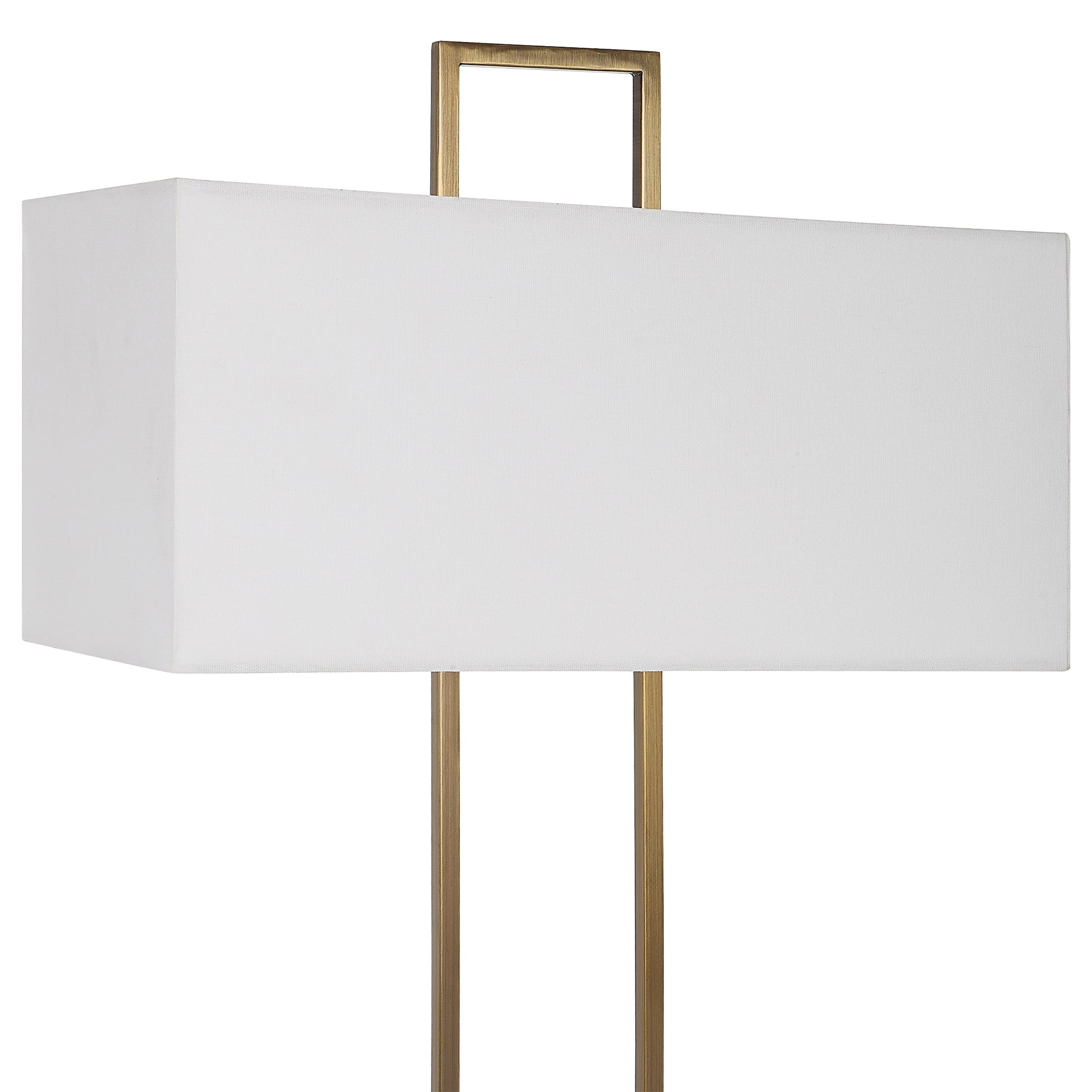 Uttermost Column White Marble Table Lamp 30160