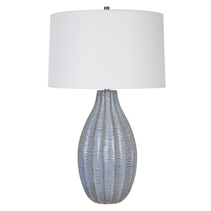 Uttermost Veston Blue Glaze Table Lamp 30161-1