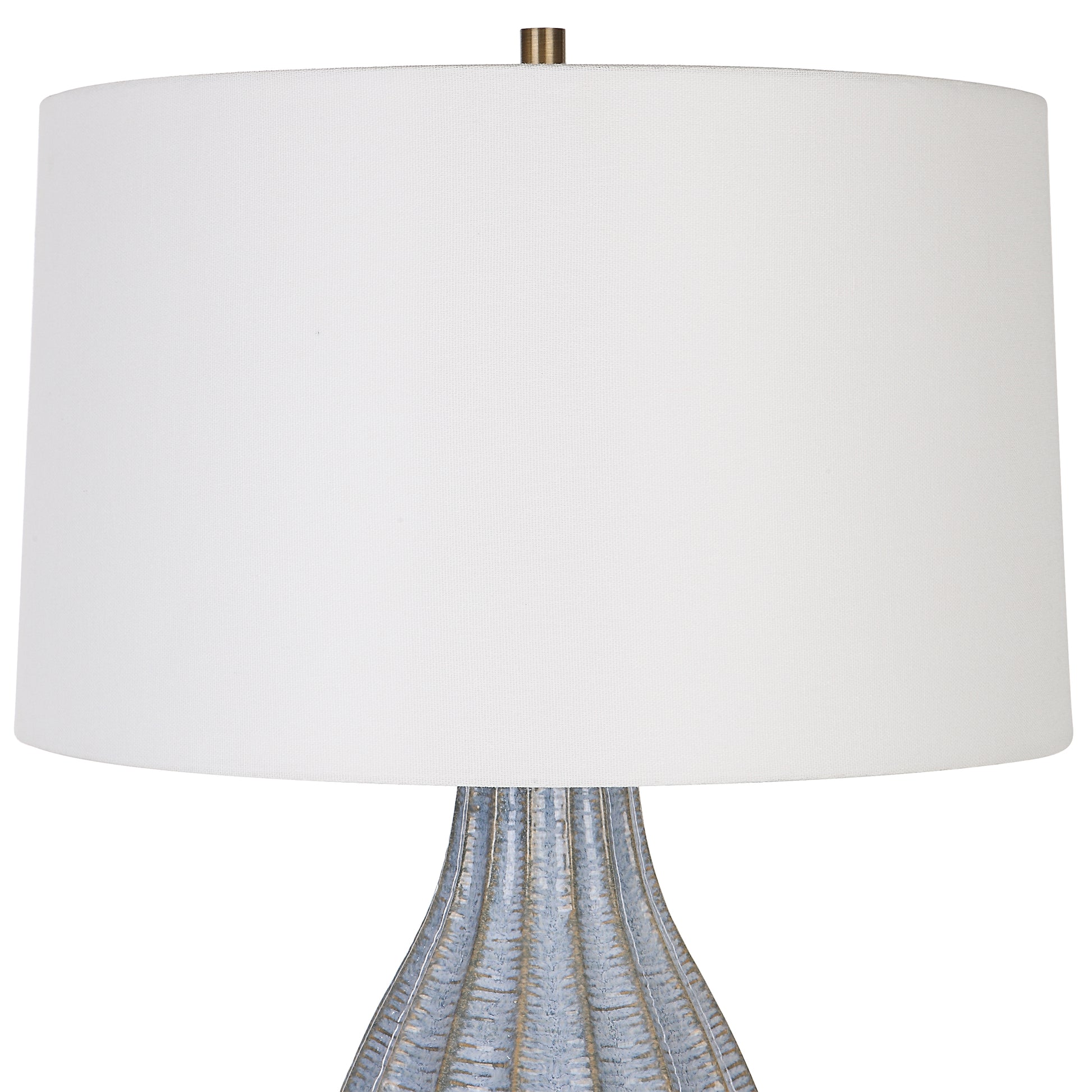 Uttermost Veston Blue Glaze Table Lamp 30161-1