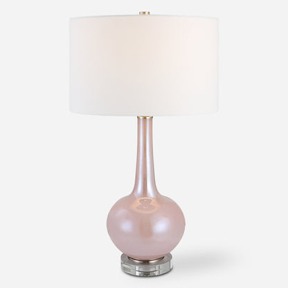 Uttermost Rosa Pink Glass Table Lamp 30144