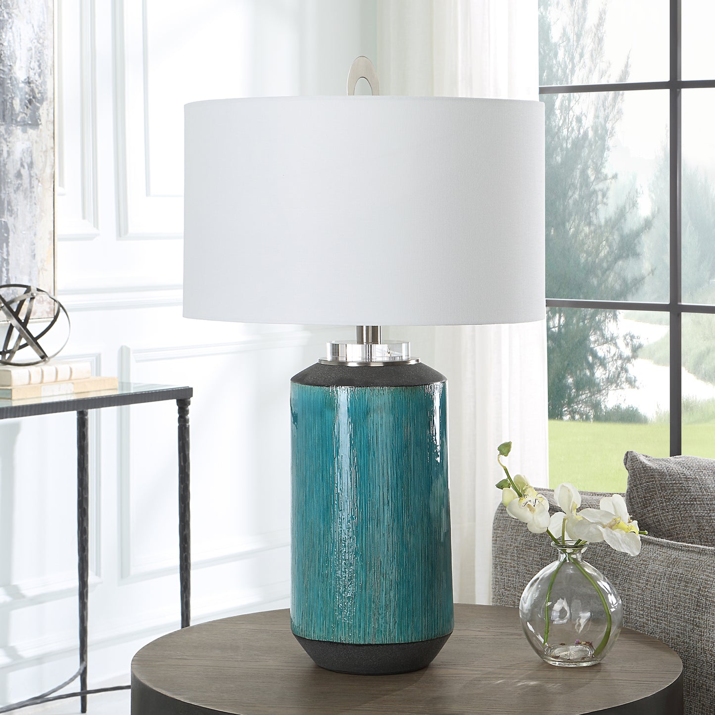 Uttermost Maui Aqua Blue Table Lamp 30151-1