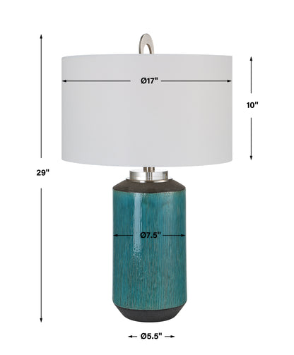 Uttermost Maui Aqua Blue Table Lamp 30151-1