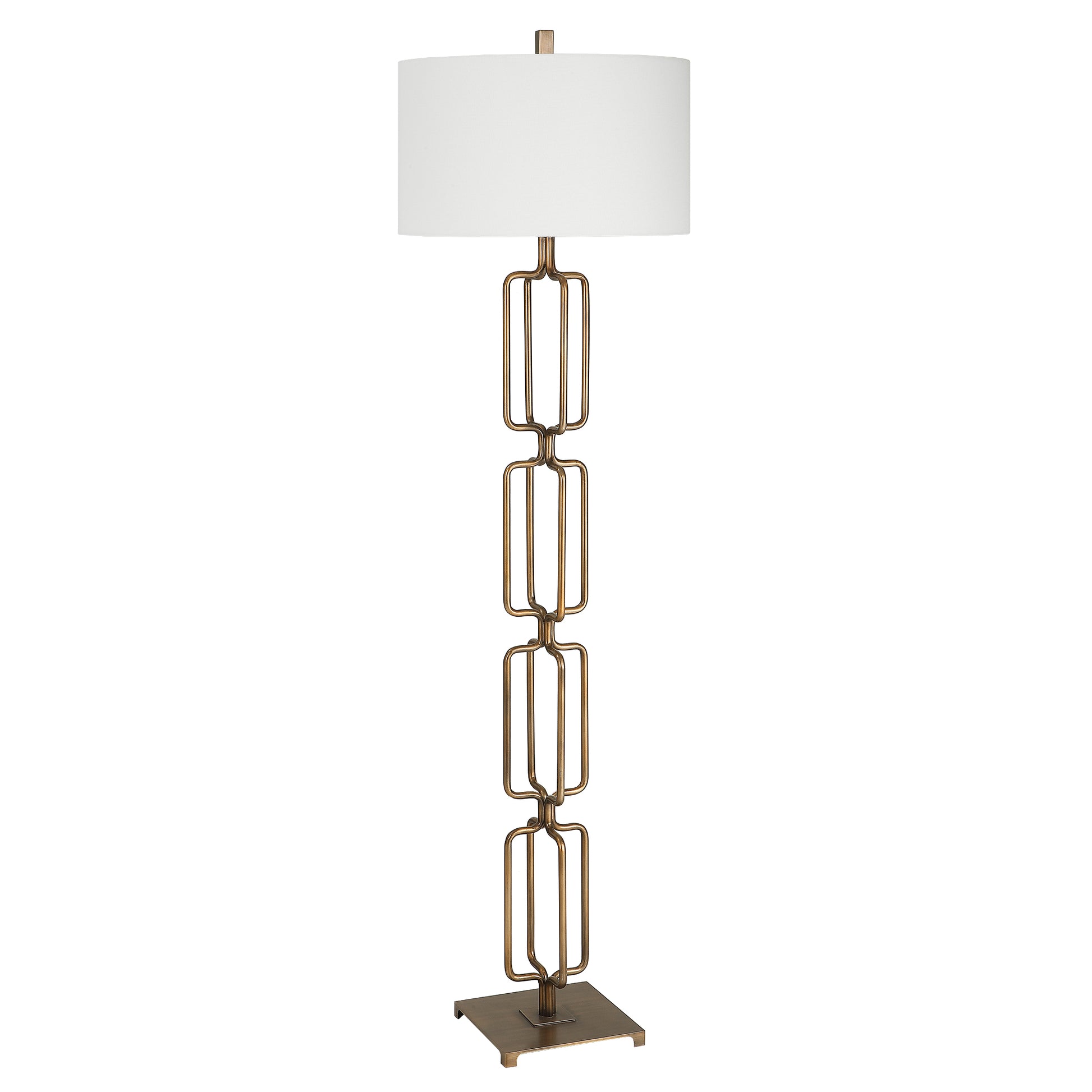 Uttermost Link Brushed Gold Floor Lamp 30148