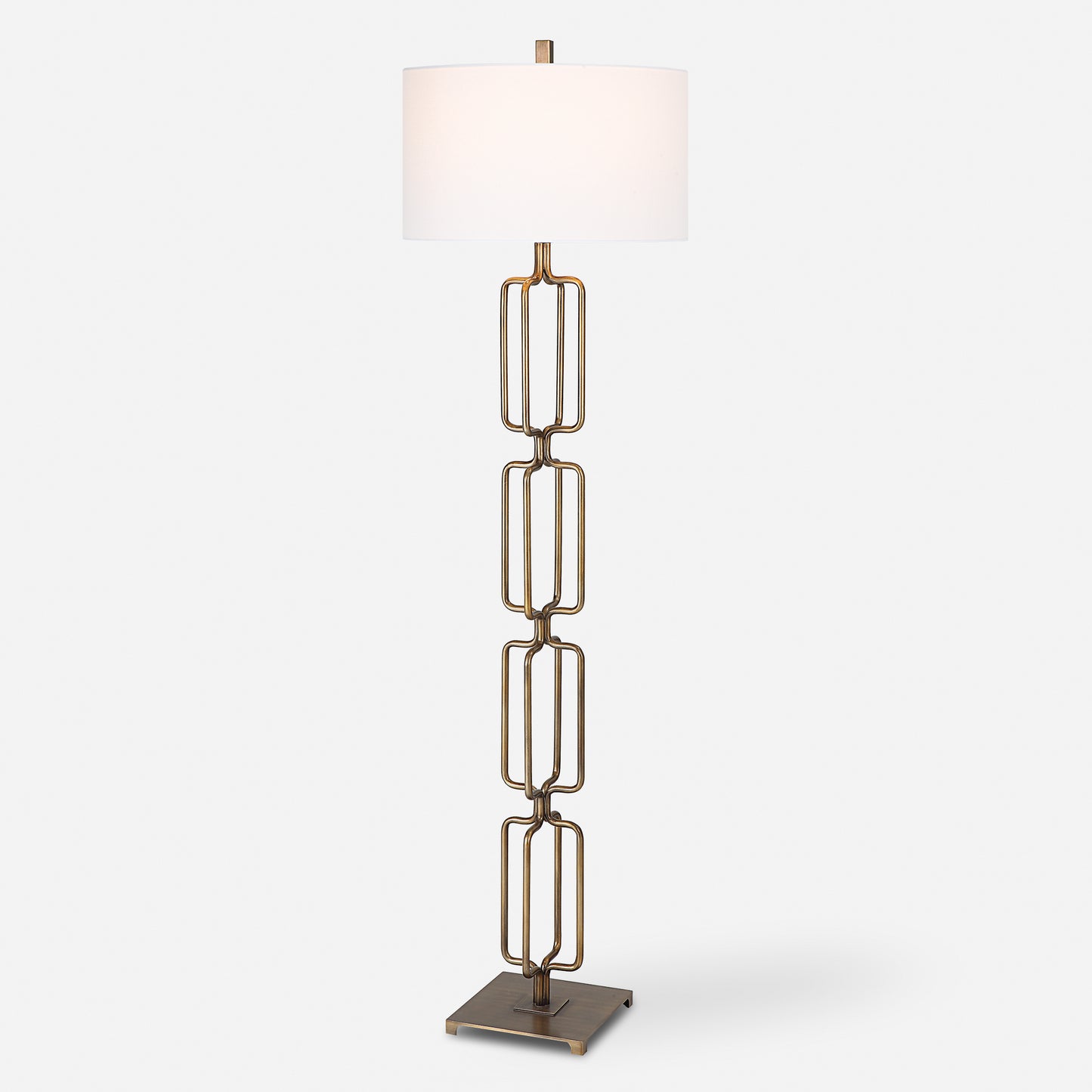 Uttermost Link Brushed Gold Floor Lamp 30148