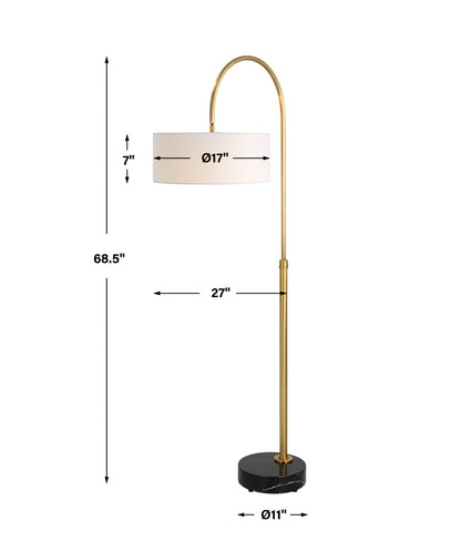 Uttermost Huxford Brass Arch Floor Lamp 30136-1