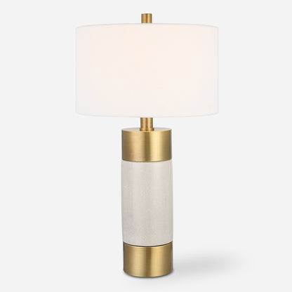 Uttermost Adelia Ivory & Brass Table Lamp 30124-1