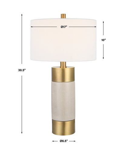 Uttermost Adelia Ivory & Brass Table Lamp 30124-1