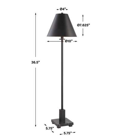 Uttermost Pilot Black Buffet Lamp 30153-1