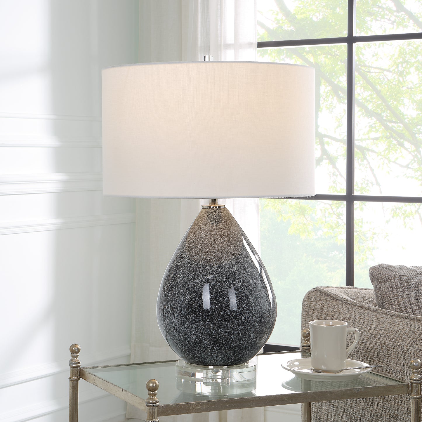 Uttermost Nebula Speckled Glaze Table Lamp 30149-1