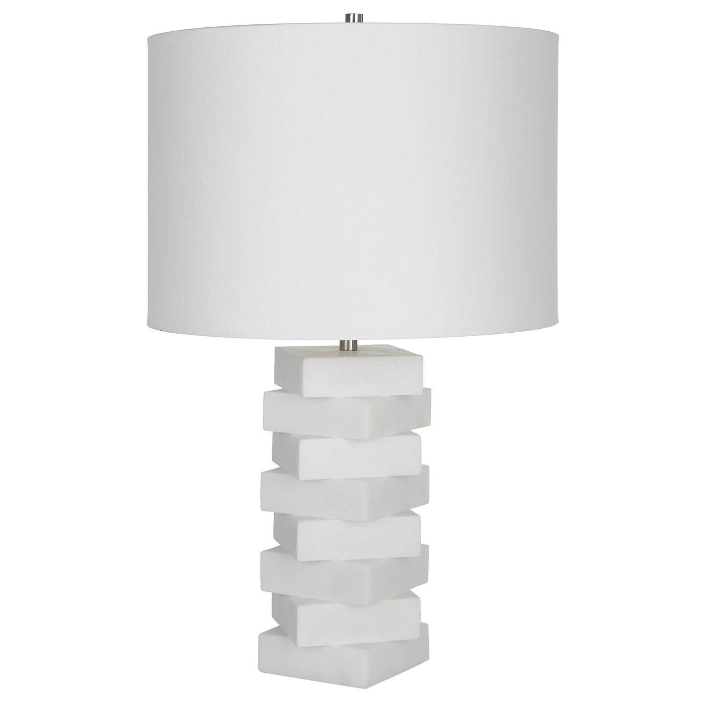 Uttermost Ascent White Geometric Table Lamp 30164-1