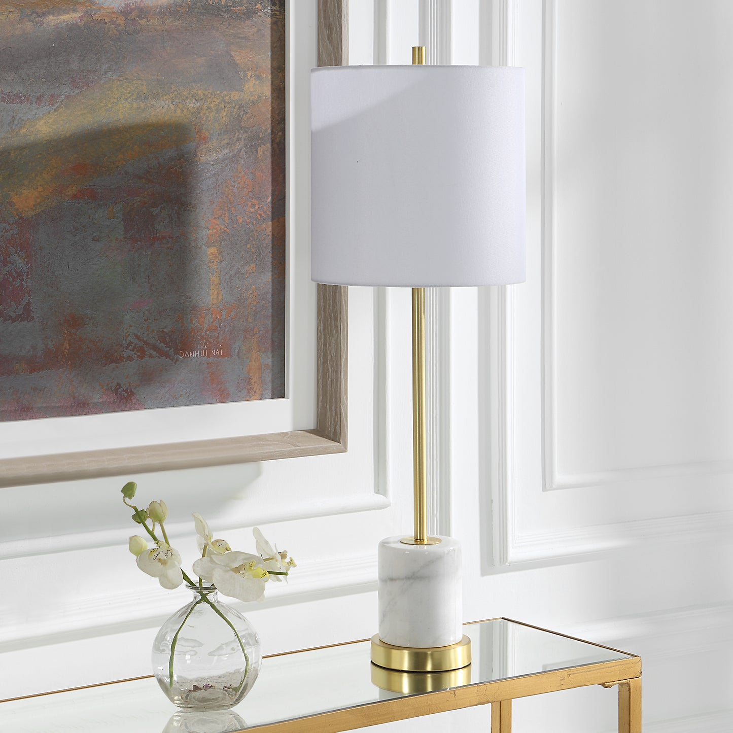 Uttermost Turret Gold Buffet Lamp 30166-1