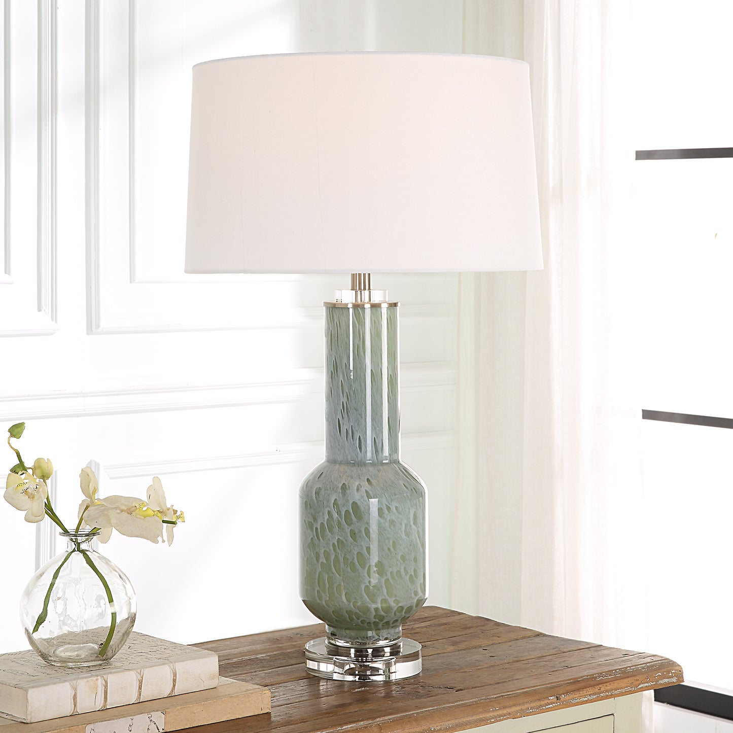 Uttermost Imperia Aqua Gray Table Lamp 30172