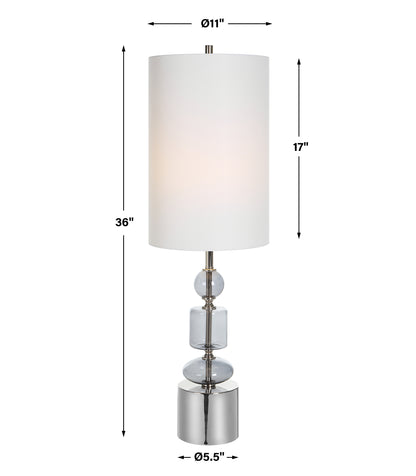 Uttermost Stratus Gray Glass Buffet Lamp 30178-1