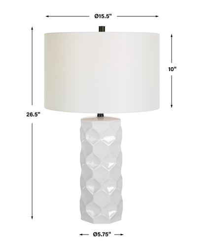 Uttermost Honeycomb White Table Lamp 30181-1