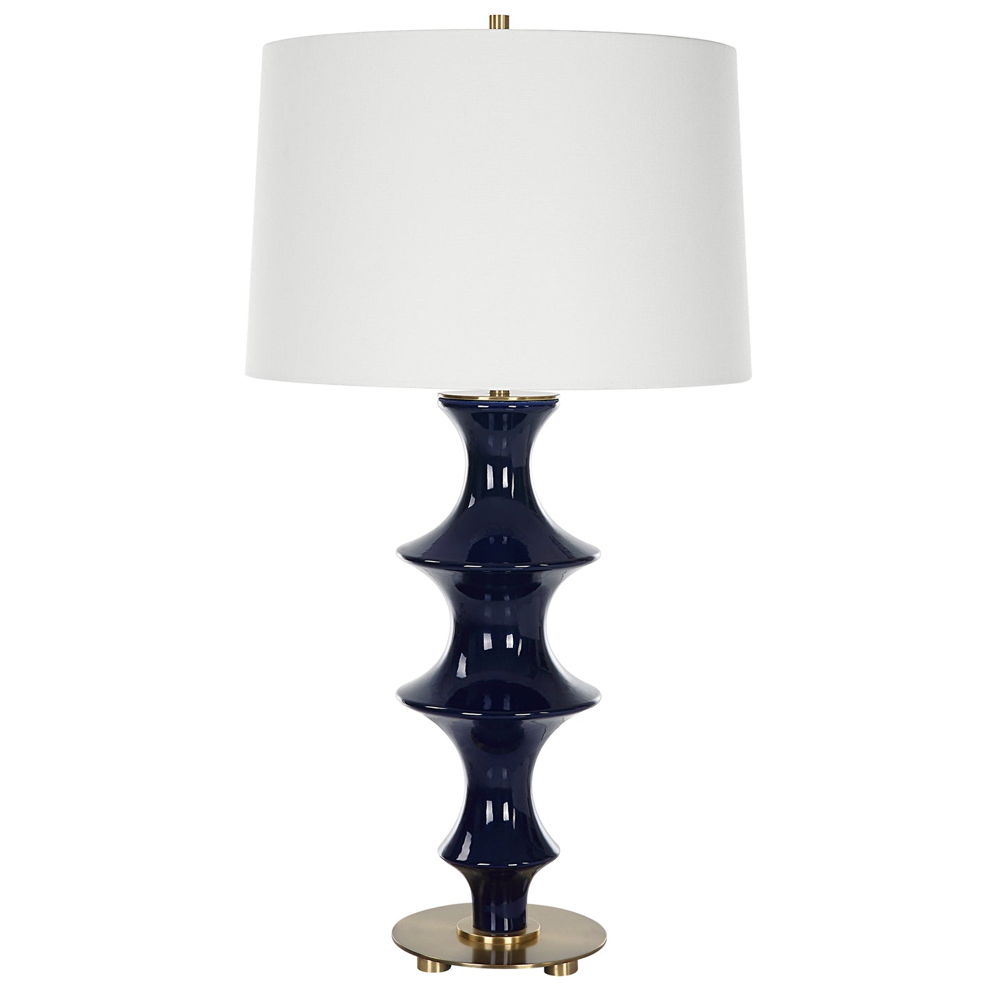 Uttermost Coil Sculpted Blue Table Lamp 30196