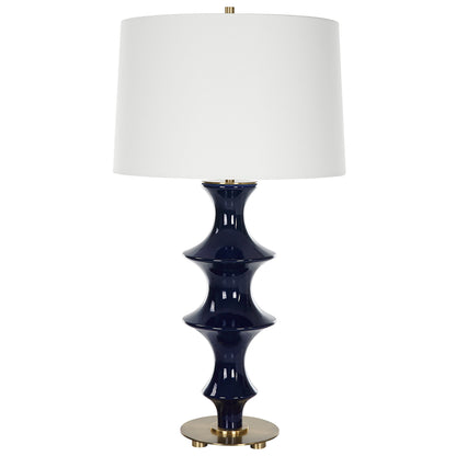 Uttermost Coil Sculpted Blue Table Lamp 30196