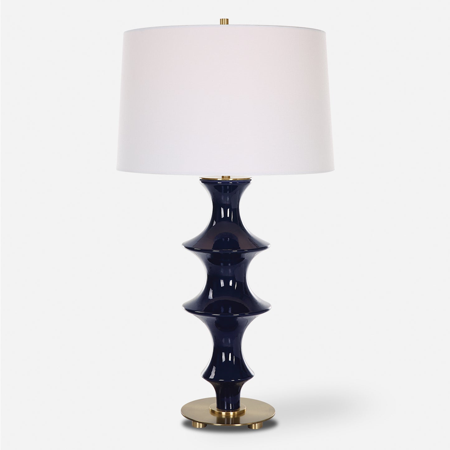 Uttermost Coil Sculpted Blue Table Lamp 30196