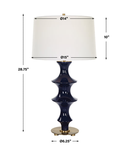 Uttermost Coil Sculpted Blue Table Lamp 30196