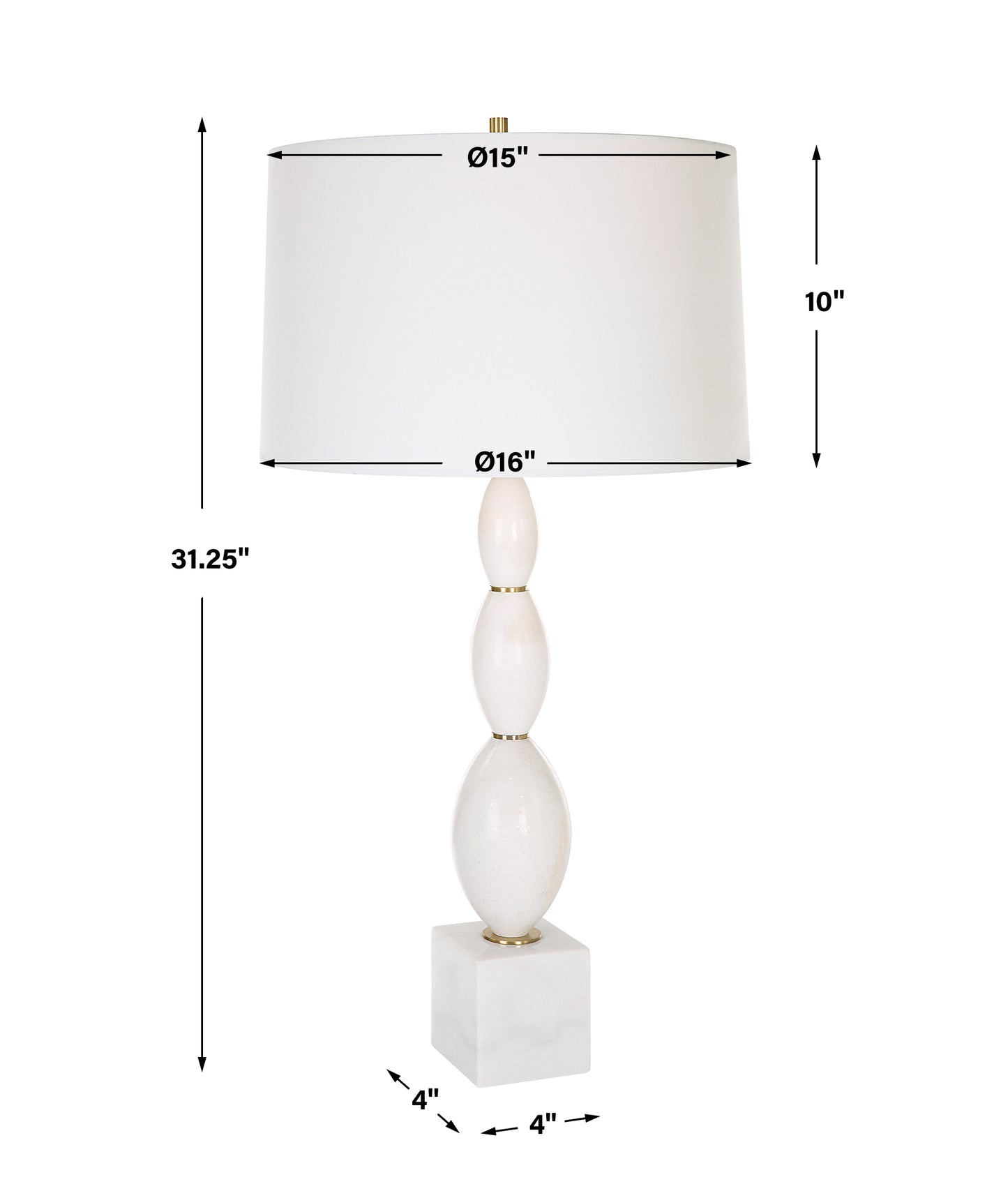 Uttermost Regalia White Marble Table Lamp 30197