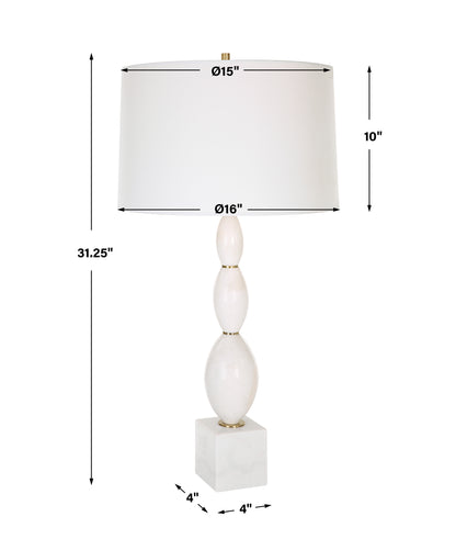 Uttermost Regalia White Marble Table Lamp 30197