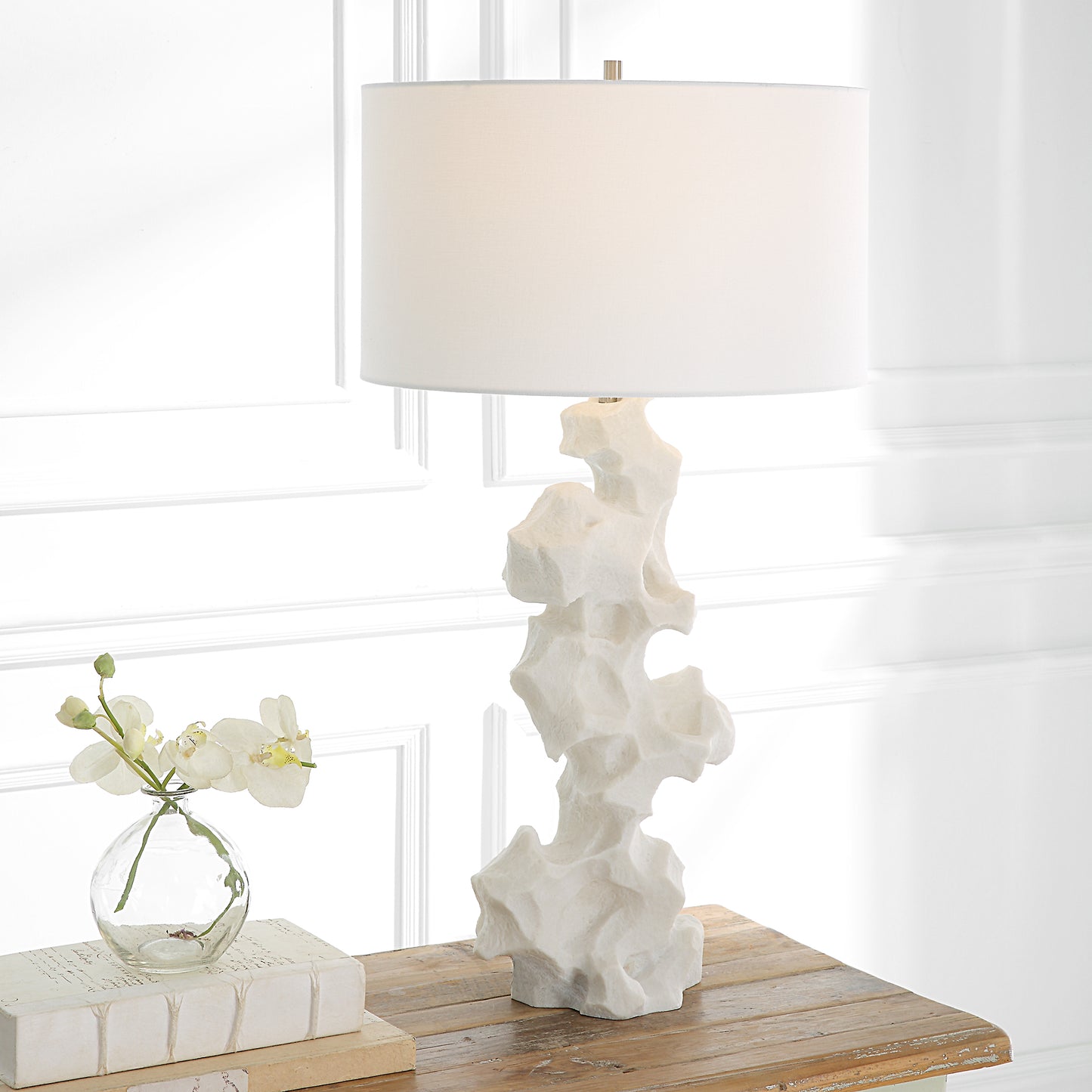 Uttermost Remnant White Marble Table Lamp 30198