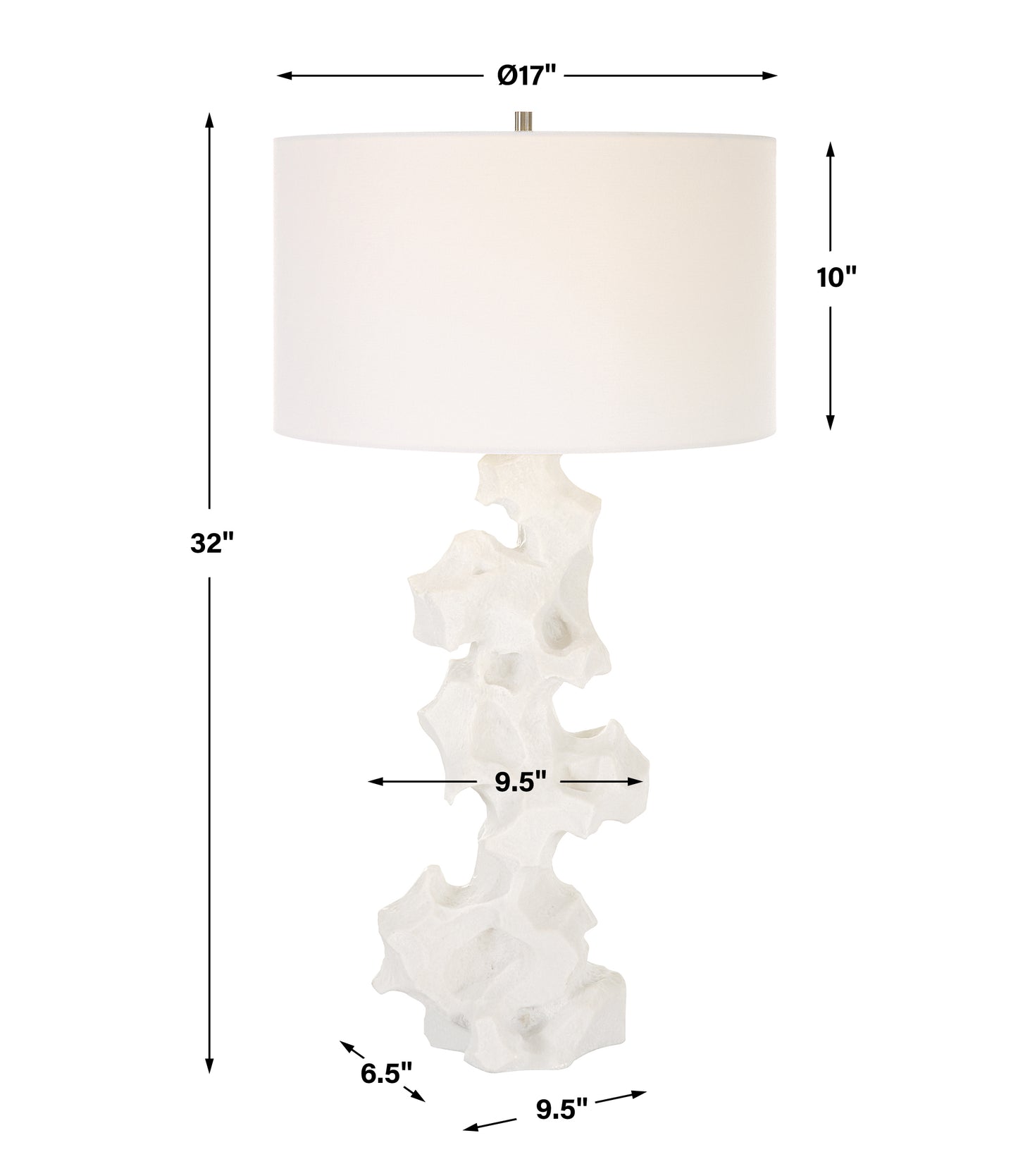 Uttermost Remnant White Marble Table Lamp 30198