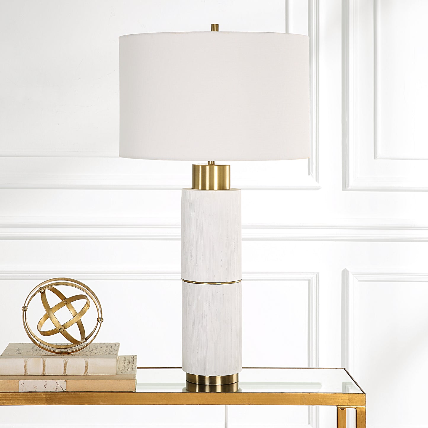 Uttermost Ruse Whitewashed Table Lamp 30190