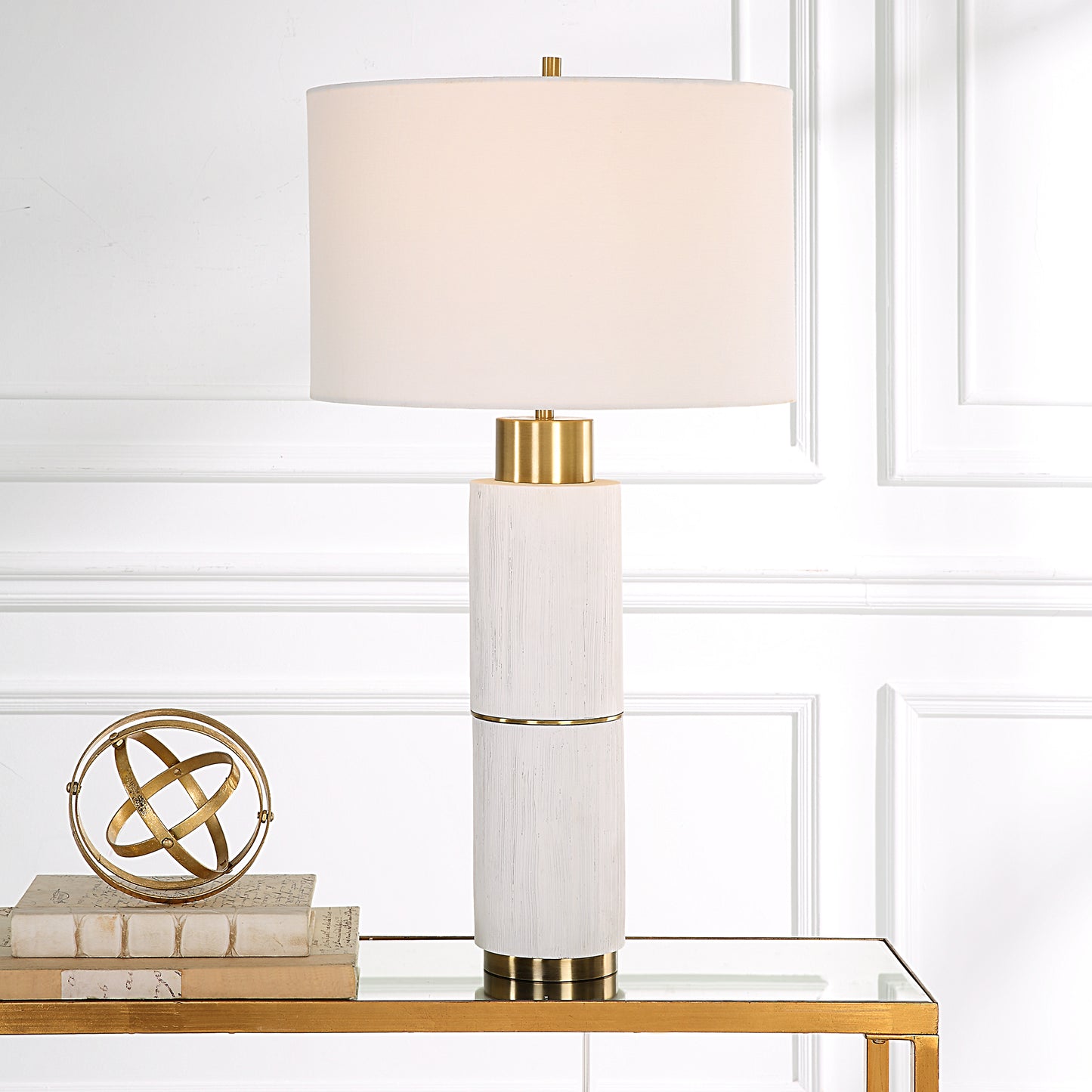 Uttermost Ruse Whitewashed Table Lamp 30190