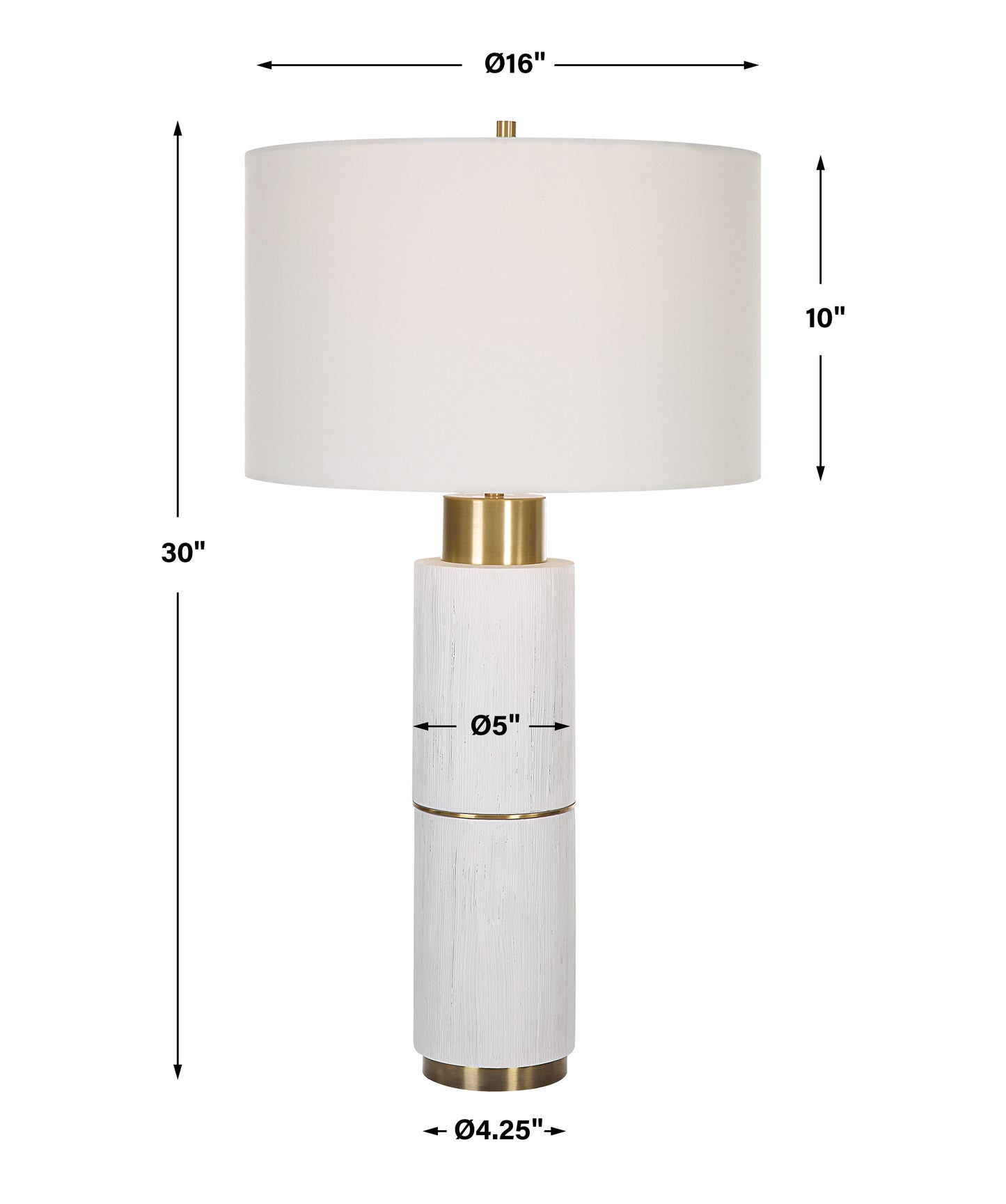 Uttermost Ruse Whitewashed Table Lamp 30190