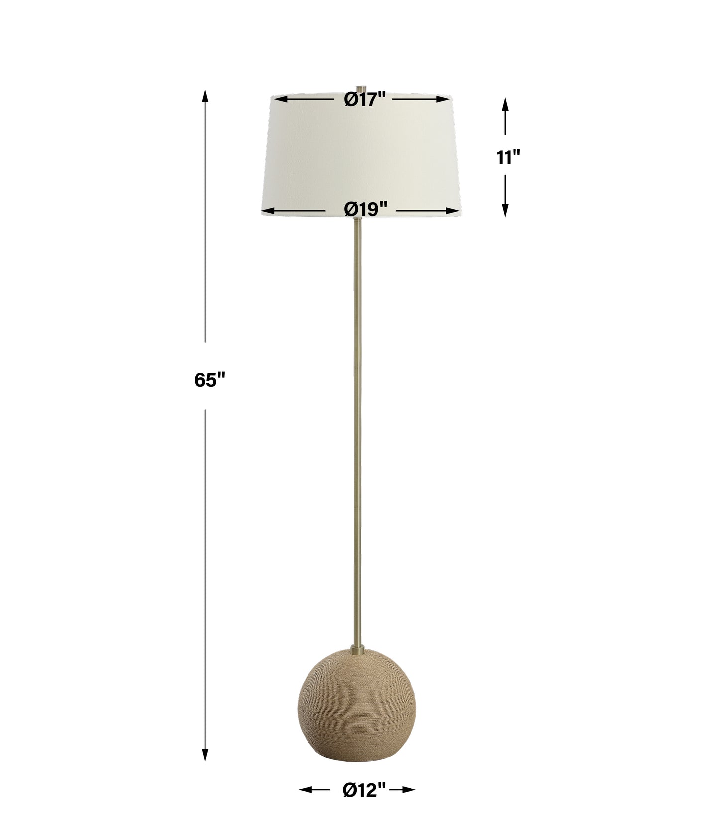 Uttermost Captiva Brass Floor Lamp 30199-1