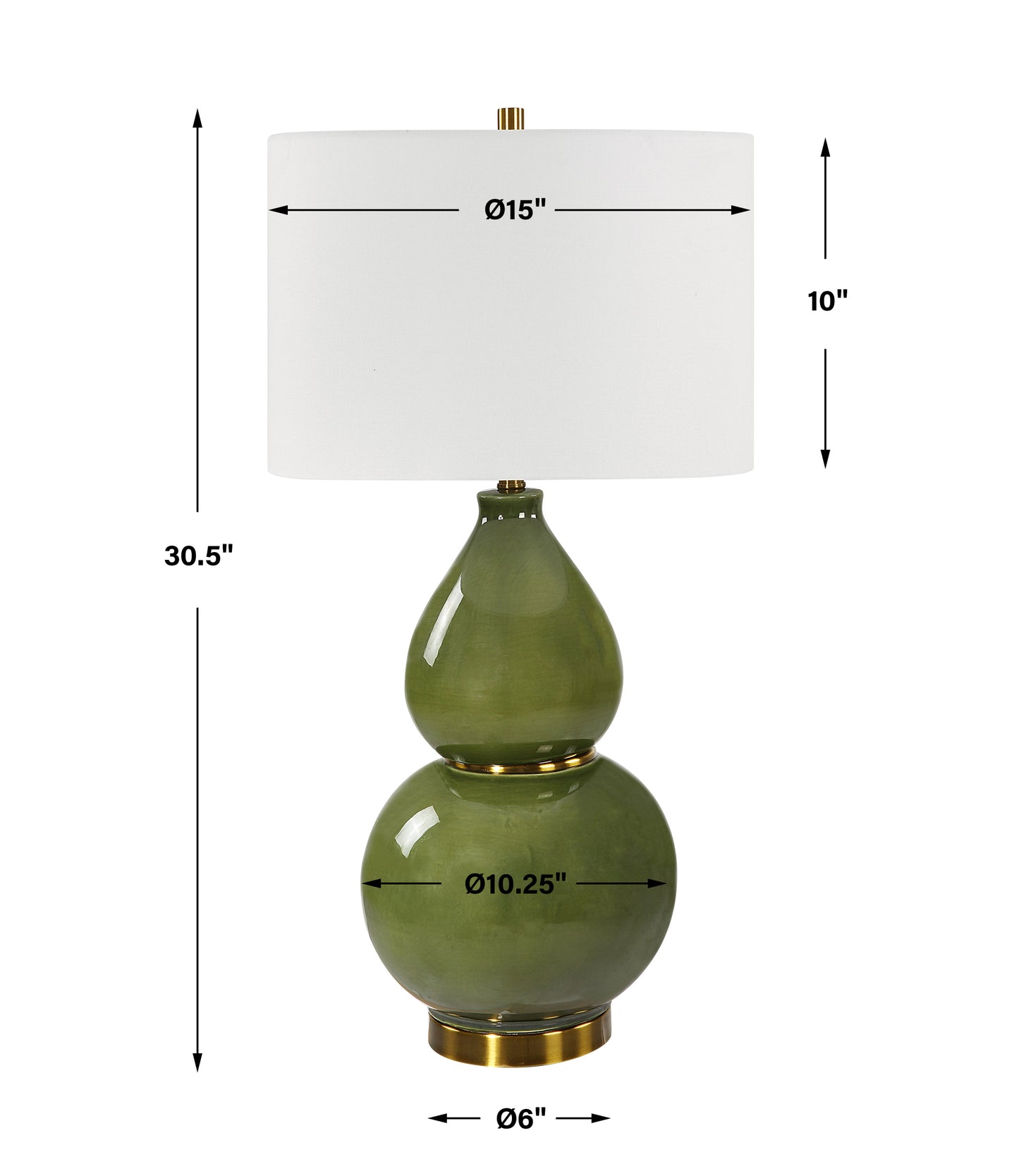 Uttermost Gourd Green Table Lamp 30203-1