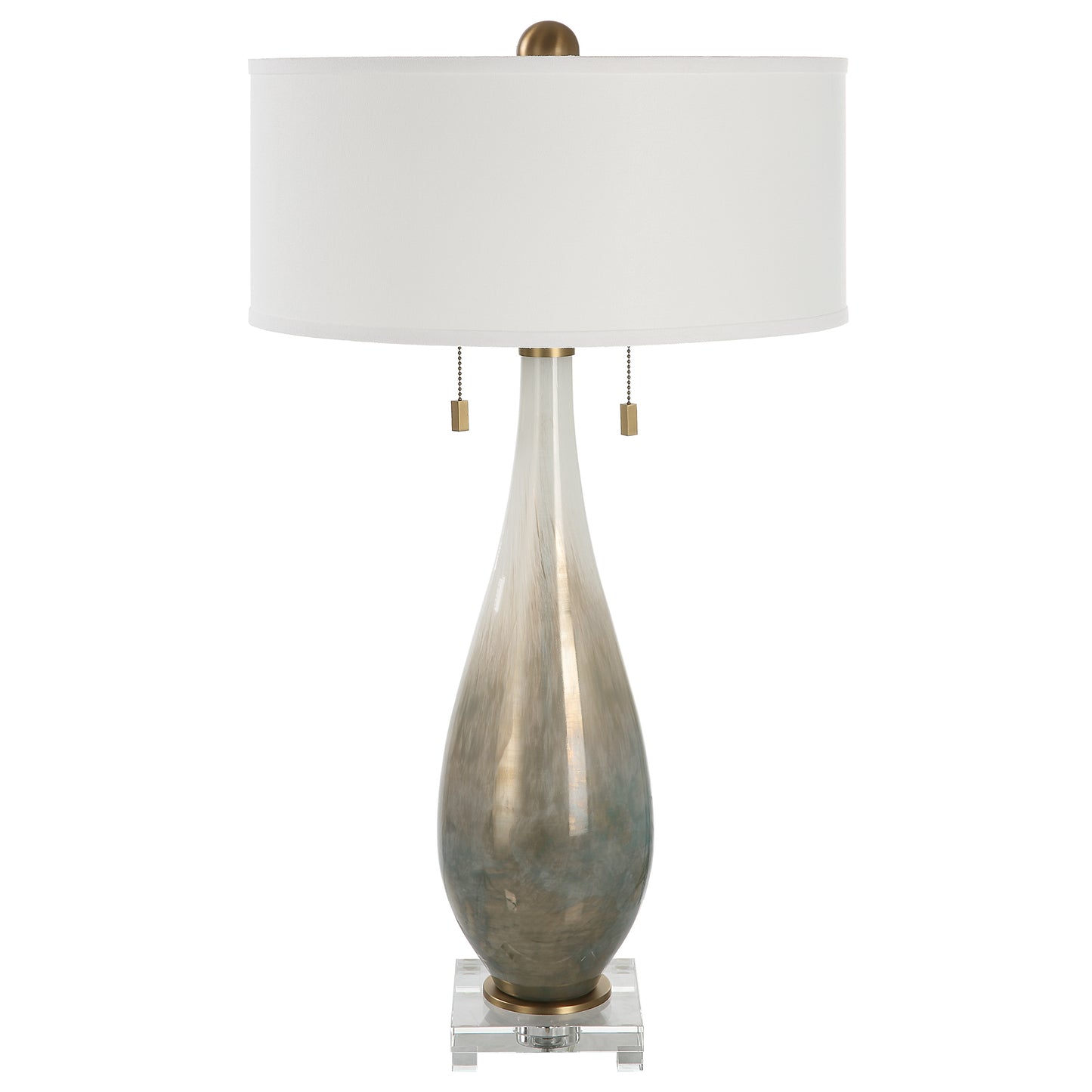 Uttermost Cardoni Bronze Glass Table Lamp 30231