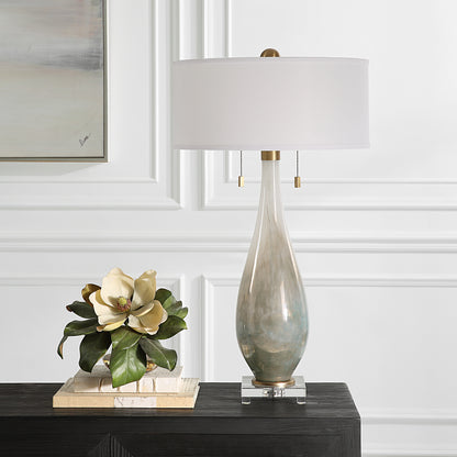 Uttermost Cardoni Bronze Glass Table Lamp 30231