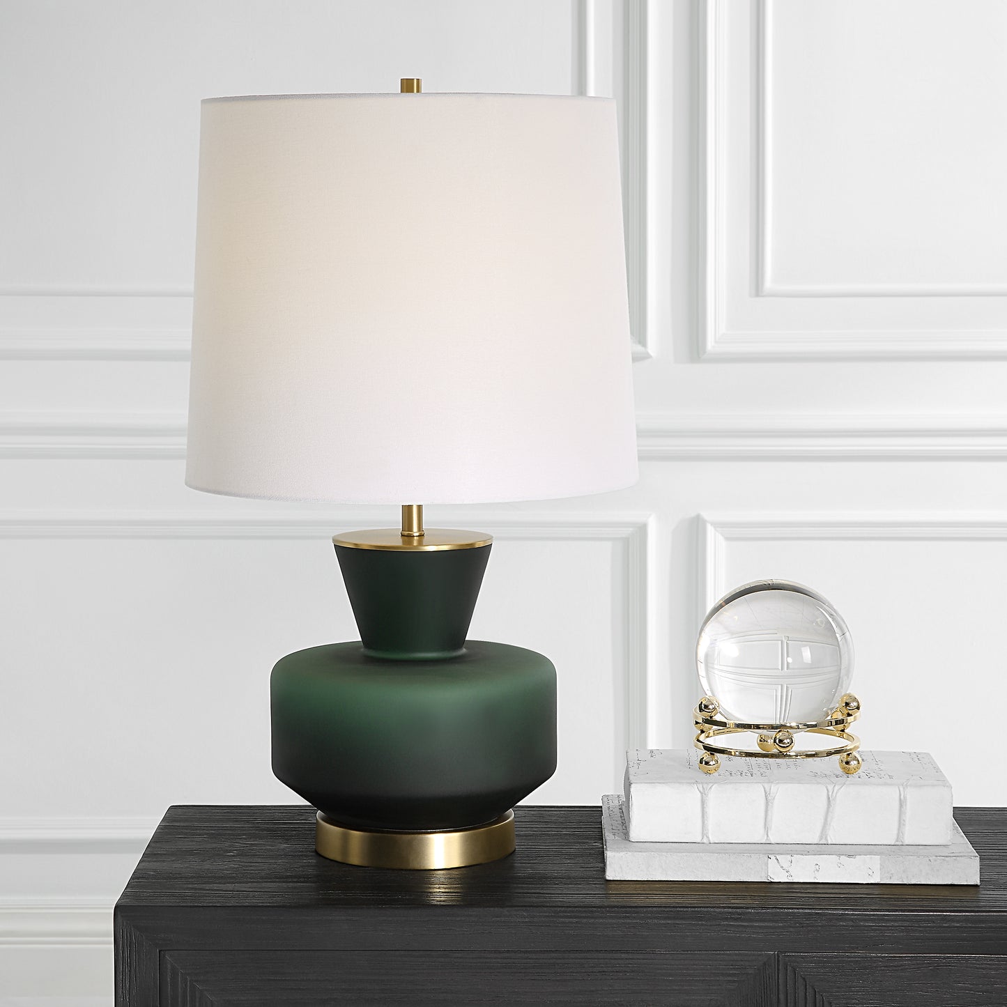 Uttermost Trentino Dark Emerald Green Table Lamp 30232-1