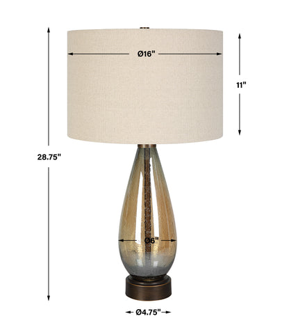 Uttermost Baltic Teardrop Glass Table Lamp 30230