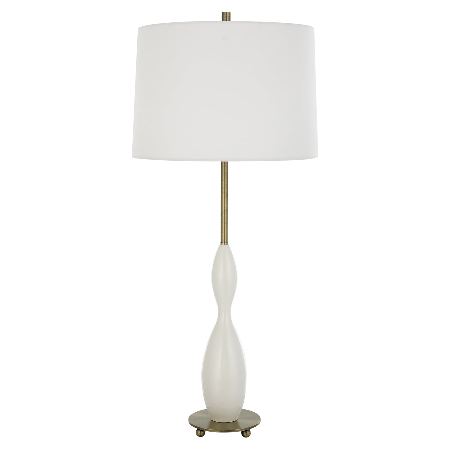 Uttermost Annora Glossy White Table Lamp 30235