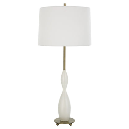 Uttermost Annora Glossy White Table Lamp 30235