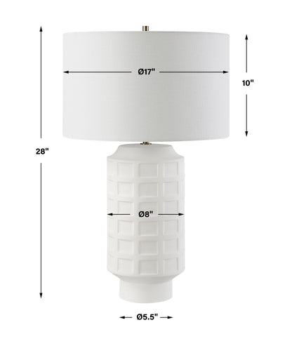 Uttermost Window Pane White Table Lamp 30239