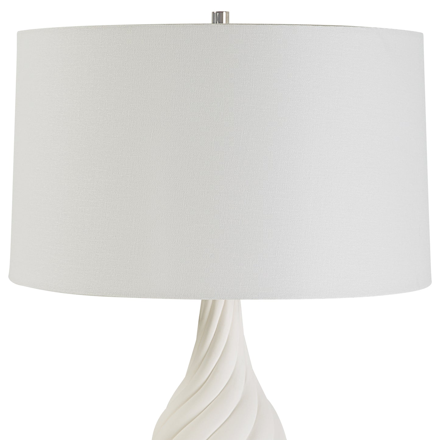 Uttermost Twisted Swirl White Table Lamp 30240