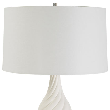 Uttermost Twisted Swirl White Table Lamp 30240