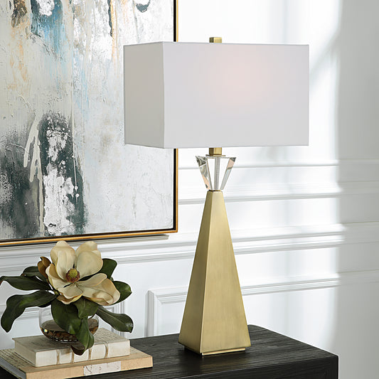 Uttermost Arete Modern Brass Table Lamp 30244