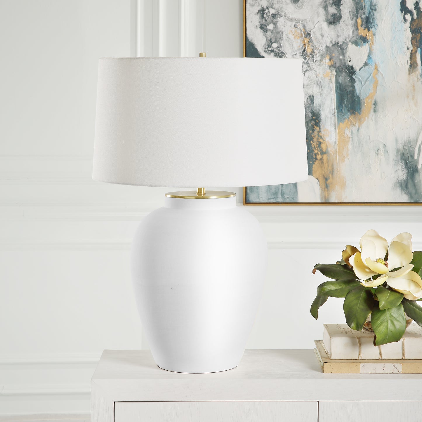 Uttermost Adelaide White Table Lamp 30255-1