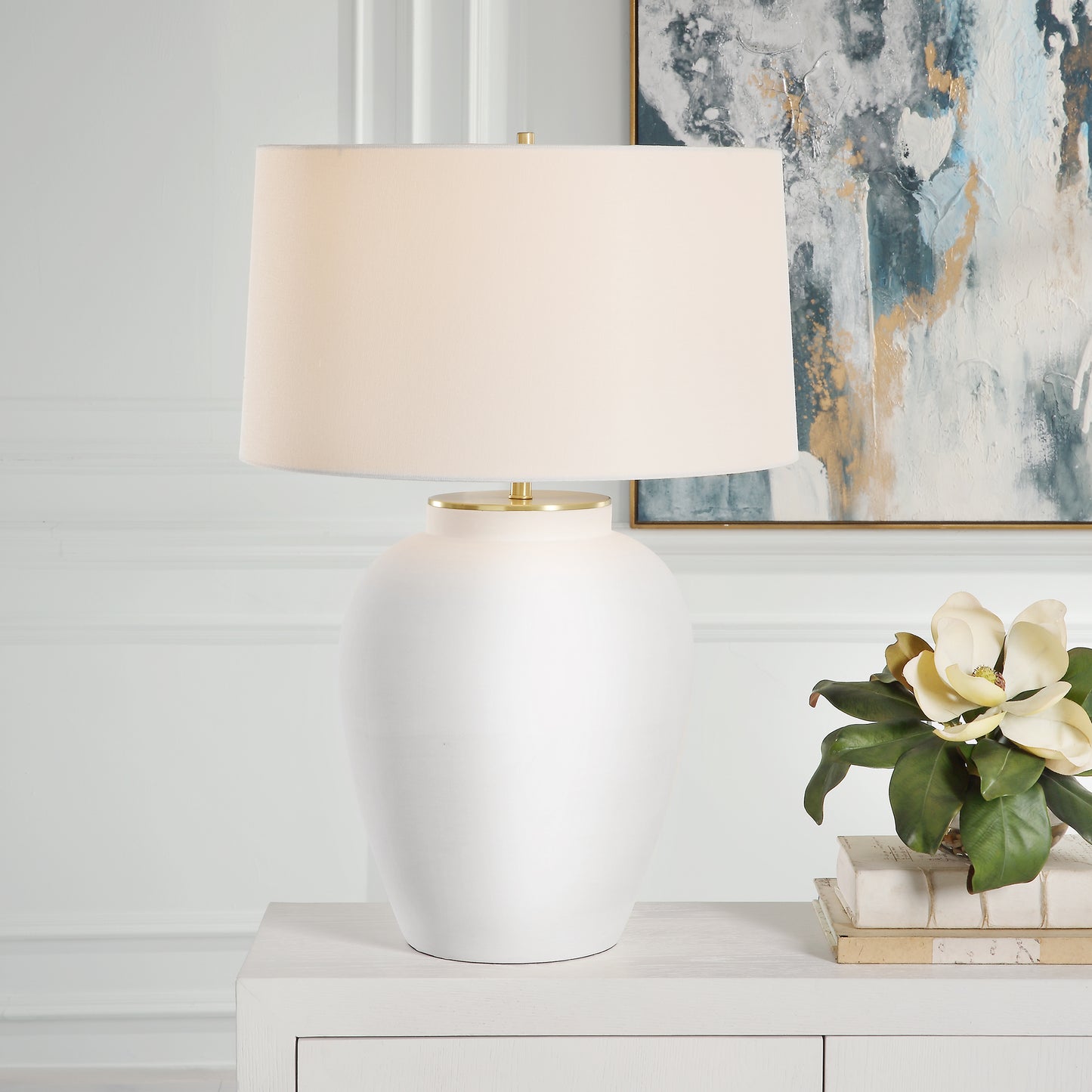 Uttermost Adelaide White Table Lamp 30255-1