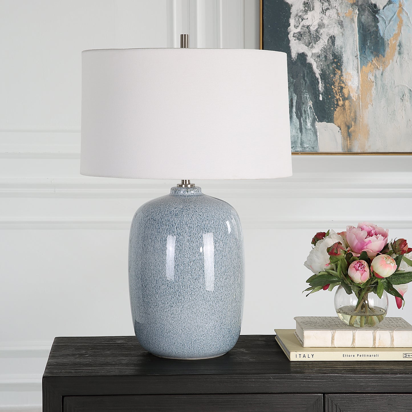 Uttermost Jubilee Sky Blue Table Lamp 30249