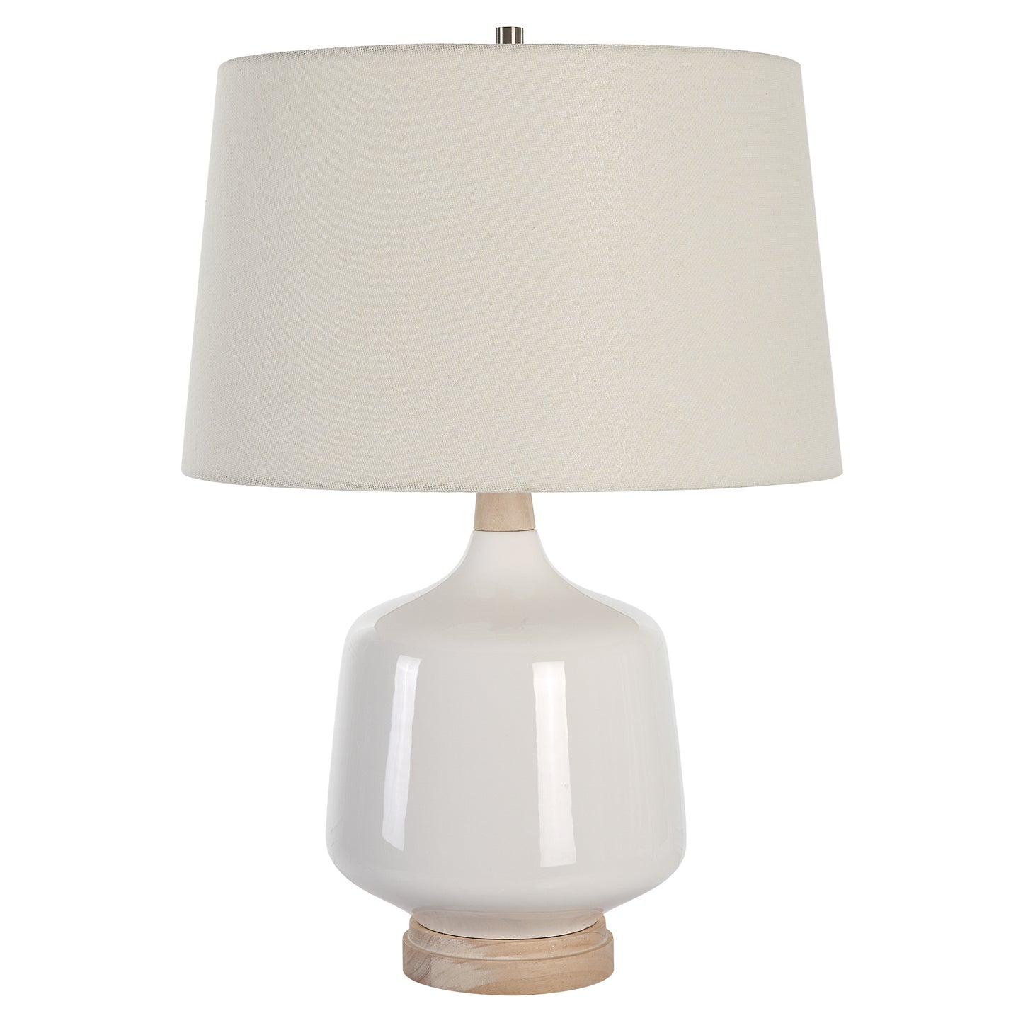 Uttermost Opal Gloss White Table Lamp 30250-1